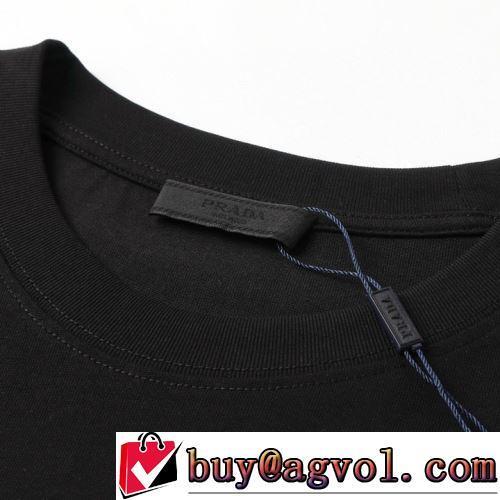 2022春夏 プラダスーパーコピー デザイン性の高い 2色可選 海外セレブ愛用 半袖Tシャツ 快適な着心地