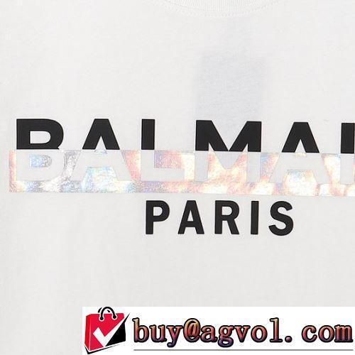 お洒落に魅せる カジュアル 2色可選 半袖Tシャツ バルマンコピーブランド 吸汗速乾 2022春夏 個性的 