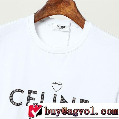 2色可選 セレブ愛用の超人気商品 オリジナル 2022春夏 シンプル 半袖Tシャツ 快適な着心地 CELINEブランド 偽物 通販