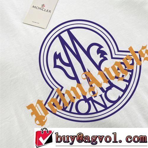ラウンドネック 2022春夏 半袖Tシャツ セレブ愛用の超人気商品 MONCLERコピー 使い勝手抜群 オリジナル 2色可選