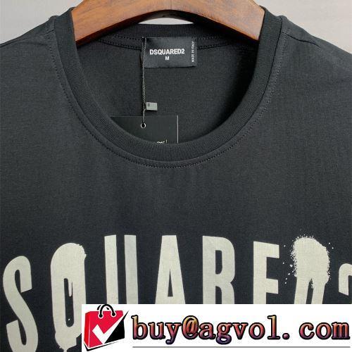 スタイリッシュな印象 ラウンドネック 2色可選 2022春夏 DSQUARED2ブランドコピー 半袖Tシャツ 長く愛用できる