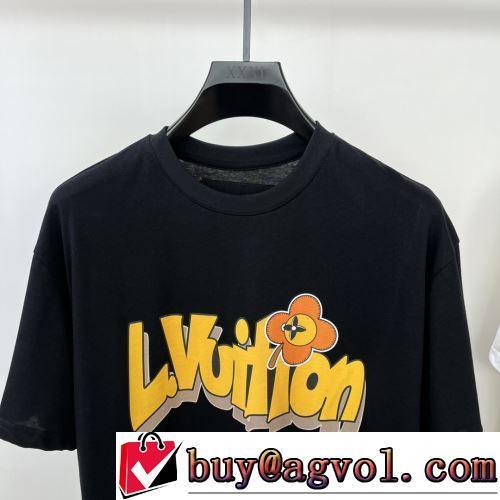 半袖Tシャツ 2色可選 クールビズ 2022春夏 LOUIS VUITTONブランドコピー 売れ筋のいい ラウンドネック