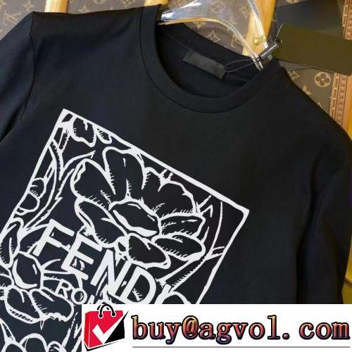半袖Tシャツ 2022春夏 定番のアイテム 2色可選 FENDIスーパーコピー 激安 暖かみのある肌触り クールビズ