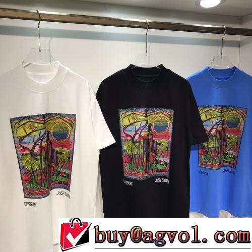 バリエーションに富む 3色可選 半袖Tシャツ 2022春夏 GIVENCHYコピー 希少価値大！プリント 縦には伸びにくい