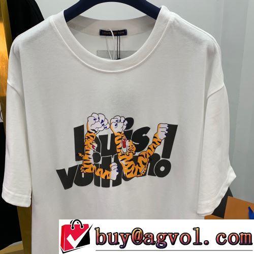 セール中 2022春夏 半袖Tシャツ 着回し度抜群 ルイ ヴィトン偽物ブランド 2色可選 乾きやすい 自分らしいスタイリング