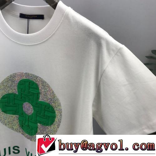 ラウンドネック 着心地抜群 2022春夏 半袖Tシャツ LOUIS VUITTONコピーブランド 使い勝手抜群 2色可選