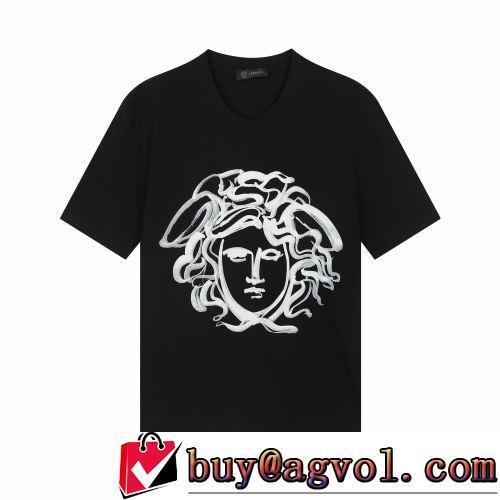 カジュアル 2022春夏 通気性に優れた 半袖Tシャツ 2色可選 VERSACEブランドコピー 今一番HOTな新品