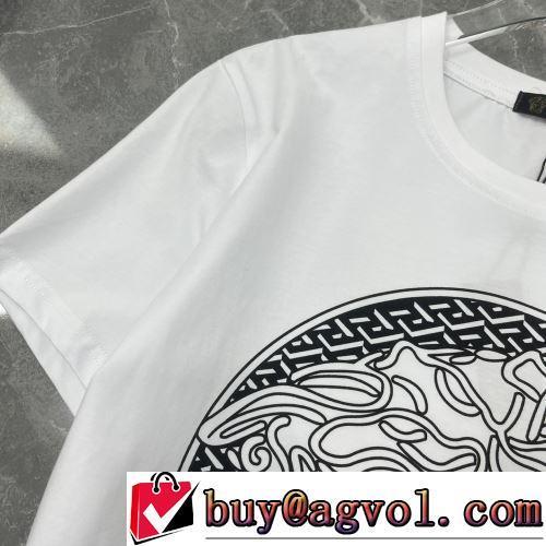 スタイリッシュな印象 ヴェルサーチスーパーコピー 激安 人気販売中 半袖Tシャツ 2022春夏 2色可選 吸汗性に優れ