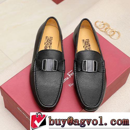 2022新作 希少価値大！革靴 2色可選 FERRAGAMOブランドスーパーコピー 脱ぎ履きしやすい/着脱しやすい