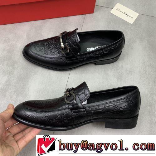 FERRAGAMOコピー ブランド 上品な輝きを放つ形 ビジネスシューズ 2022新作 スーツにぴったり