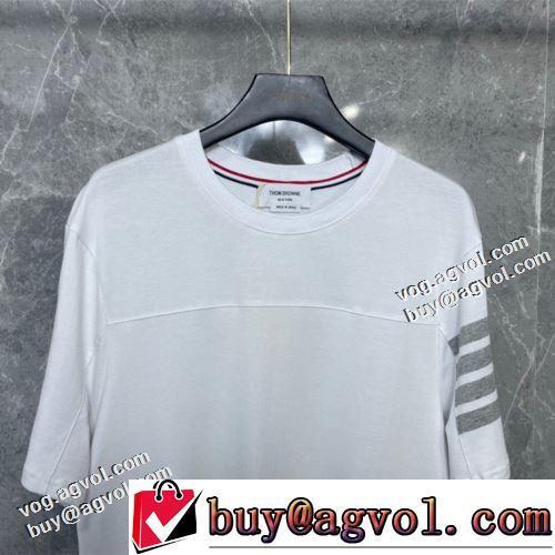半袖Tシャツ 2022春夏 高評価の人気品 吸汗性に優れ 通気性に優れた トムブラウンブランド コピー 2色可選