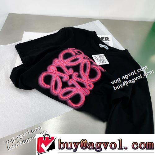 特別人気感謝SALE ロエベスーパーコピー 激安 プリント 半袖Tシャツ 吸汗性に優れ 2022春夏 乾きやすい