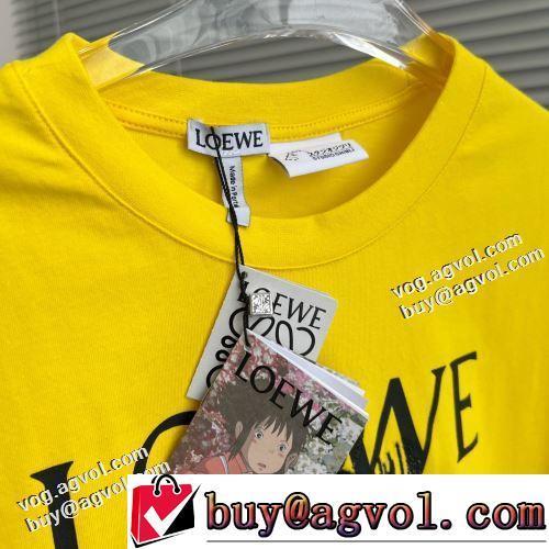 ロエベブランド 偽物 通販 人気 ランキング 2022春夏 半袖Tシャツ ラウンドネック レジャー 快適な着心地