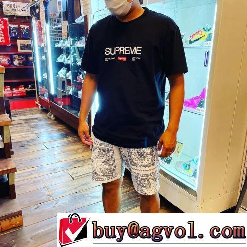 4色可選 高評価の人気品 Supreme 21FW Est. 1994 Tee 半袖Tシャツ ラウンドネック 乾きやすい 自然な肌触り 2022春夏 シュプリーム偽物ブランド 柔らかい手触り