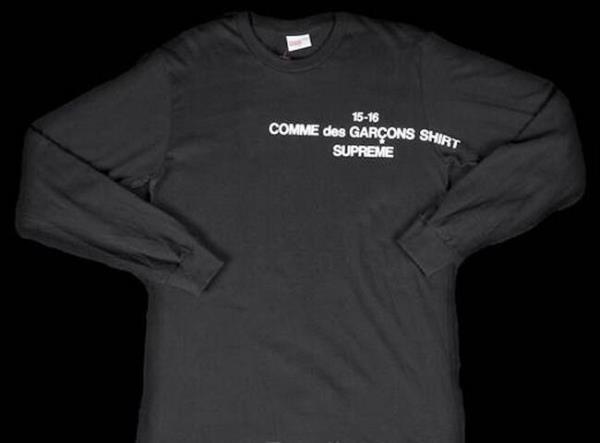 耐久性を誇るシュプリーム &times;コムデギャルソン　夏に欠かさないＴシャツ ブラック.