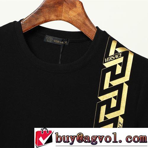2022春夏 半袖Tシャツ 2色可選 クールビズ ラックスした雰囲気 VERSACEブランド 偽物 通販 着心地抜群