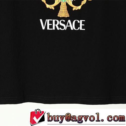 超目玉 2022春夏 2色可選 半袖Tシャツ 優しいフィット感 レジャー VERSACE偽物ブランド