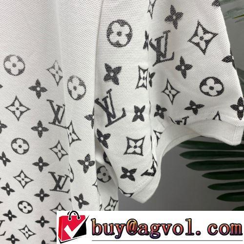 2色可選 縦には伸びにくい 収縮性のある LOUIS VUITTONコピー ブランド 半袖ポロシャツ スタイリッシュな印象 2022新作