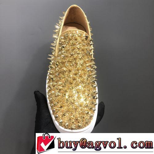 ファッション 人気 ビット付き 2022新作 フラットシューズ 紐なし CHRISTIAN LOUBOUTINスーパーコピー 