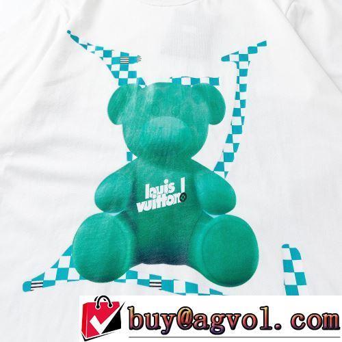 LOUIS VUITTONコピー 半袖Tシャツ 2022春夏 綺麗に決まるフォルム！2色可選 収縮性のある 着回し度抜群