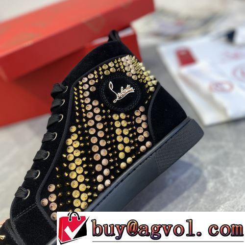 流行を超えた定番シューズ 綺麗に決まるフォルム！CHRISTIAN LOUBOUTINコピー ブランド メンズ　レースアップ 2022新作 クッション加工