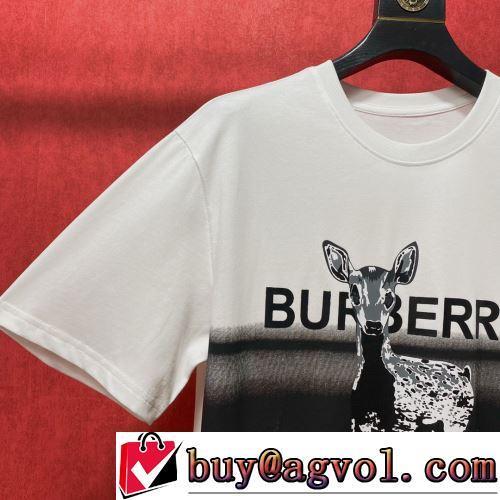 2022春夏 プリント 2色可選 バーバリースーパーコピー 激安 半袖Tシャツ 収縮性のある 個性的なデザ