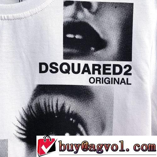 2022春夏 半袖Tシャツ 定番のアイテム 収縮性のある バリエーションに富む DSQUARED2スーパーコピー 代引 2色可選