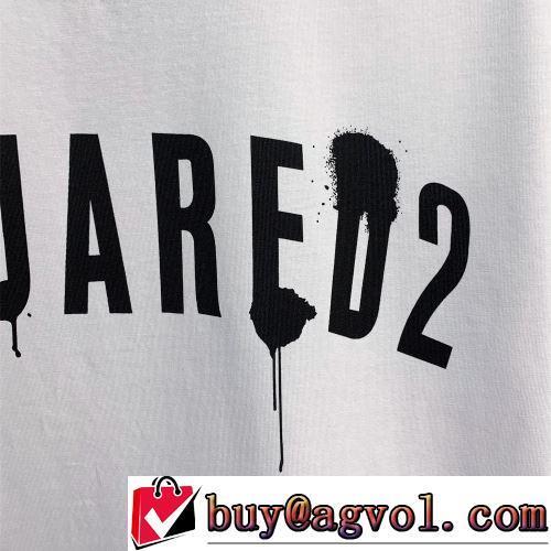 スタイリッシュな印象 ラウンドネック 2色可選 2022春夏 DSQUARED2ブランドコピー 半袖Tシャツ 長く愛用できる