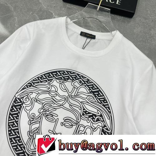スタイリッシュな印象 ヴェルサーチスーパーコピー 激安 人気販売中 半袖Tシャツ 2022春夏 2色可選 吸汗性に優れ