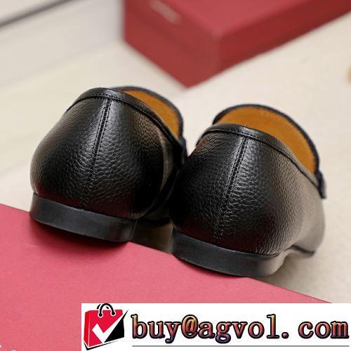 2022新作 希少価値大！革靴 2色可選 FERRAGAMOブランドスーパーコピー 脱ぎ履きしやすい/着脱しやすい