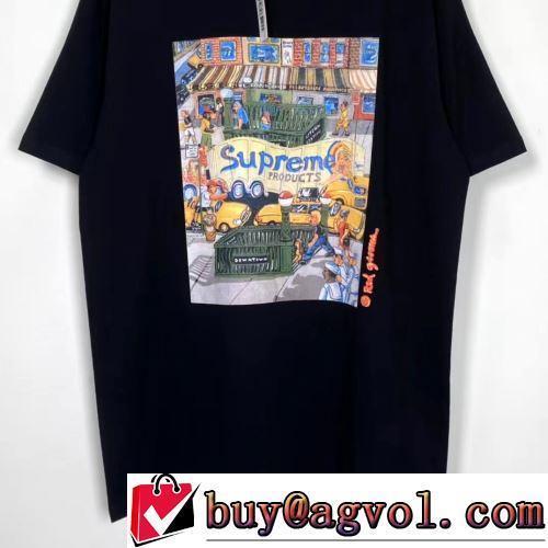 2022春夏 目玉商品 使い勝手抜群 シュプリームコピーブランド 2色可選 半袖Tシャツ 柔らかい手触り
