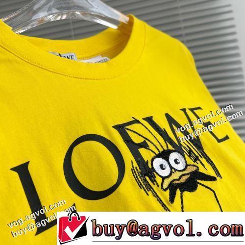 ロエベブランド 偽物 通販 人気 ランキング 2022春夏 半袖Tシャツ ラウンドネック レジャー 快適な着心地