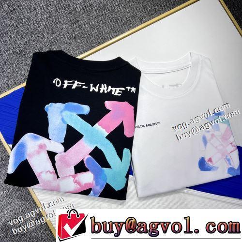 吸汗性に優れ おすすめ/オススメ 2色可選 ラウンドネック 半袖Tシャツ 2022春夏 高品質 OFF-WHITE オフホワイトコピー