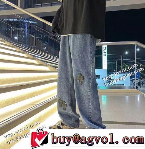 人気雑誌掲載 チノパン 4色可選 2022春夏 生地結構伸びる 最高のリラックス感 しっかりとしたデニム地 クロムハーツブランド コピー