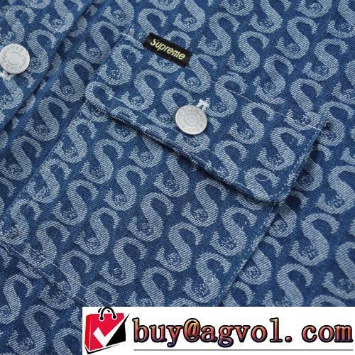 スタイリッシュな印象 ジャケット シュプリームコピー コーデに合わせやすい Supreme FW21 Week 7Monogram Denim Shirt 2022新作 機能性・耐久性抜群 デザイン性の高い 2色可選