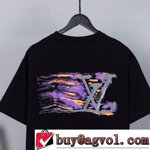 2022新作 オリジナル 半袖Tシャツ 2色可選 ラックスした雰囲気 ラウンドネック LOUIS VUITTONブランド 偽物 通販
