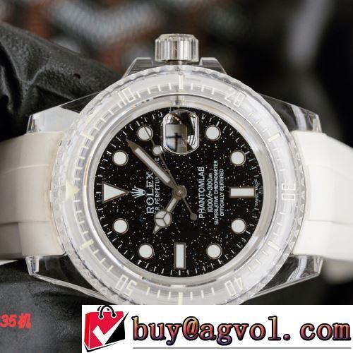 お洒落に魅せる 機械式（自動巻き）ムーブメント ROLEX偽物ブランド 2022新作 シリコン 腕時計 カレンダー機能付き 3色可選