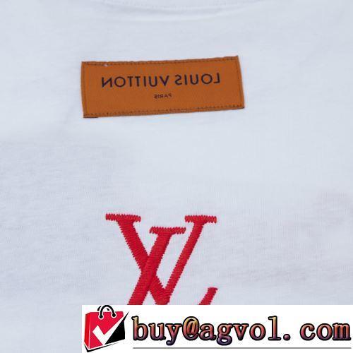 半袖Tシャツ 上品上質 LOUIS VUITTON偽物ブランド 2色可選 2022春夏 刺繍使い 柔らかい手触り カジュアル