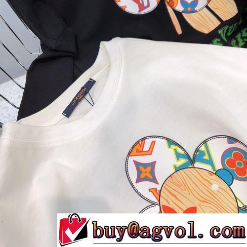 2022春夏 優しいフィット感 半袖Tシャツ 2色可選 体の運動機能を助け ルイ ヴィトンコピー ファッション 人気 レジャー