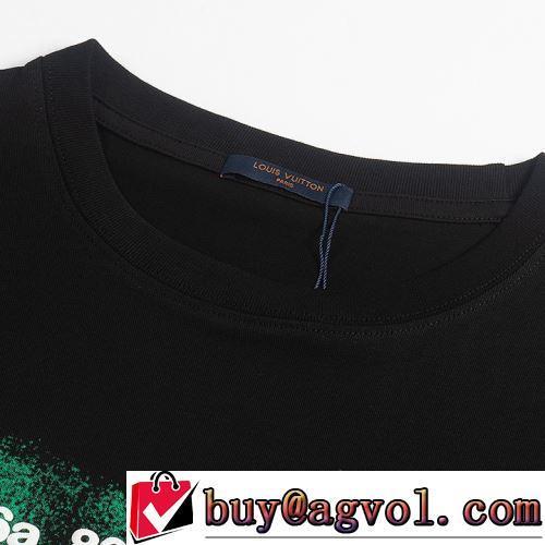 2022春夏 高級感ある LOUIS VUITTONスーパーコピー 2色可選 半袖Tシャツ 男女兼用 自然な肌触り