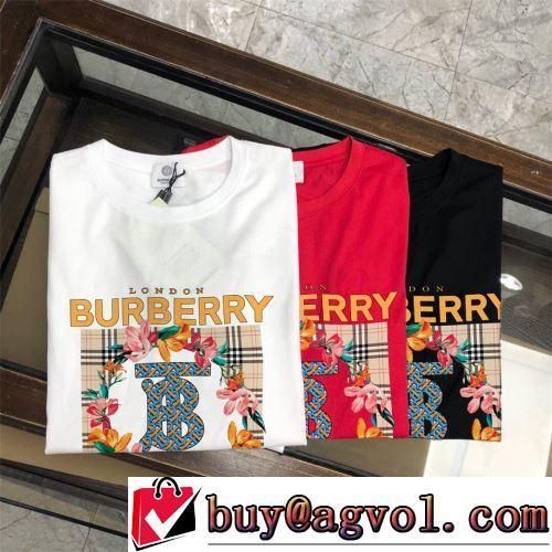 細身のシルエット 3色可選 もっとも高い人気を誇る BURBERRYコピーブランド 2022春夏 半袖Tシャツ 暖かみのある肌触り スタイリッシュな印象