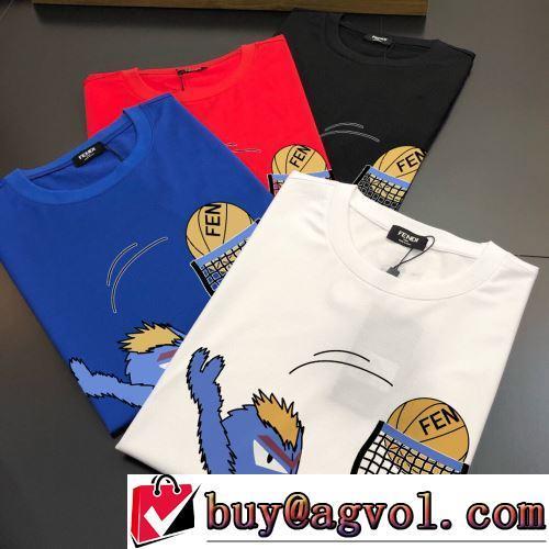 カッコいい印象を付ける フェンディブランド 偽物 通販 Tシャツ 4色可選 しわになりにくい 極上の着心地 2022春夏