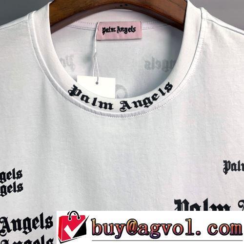 人気商品登場 Palm Angels ブランド 偽物 通販 2022春夏 細身のシルエット 2色可選 カジュアル 半袖Tシャツ