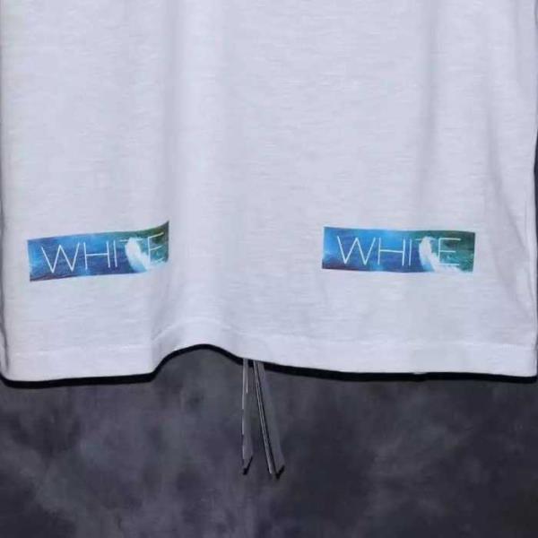 抜群な存在感オフホワイトｔシャツ格安OFF-WHITEコピー定番のクルーネック半袖Tシャツメンズトップス