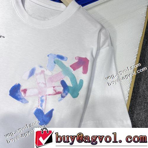 吸汗性に優れ おすすめ/オススメ 2色可選 ラウンドネック 半袖Tシャツ 2022春夏 高品質 OFF-WHITE オフホワイトコピー