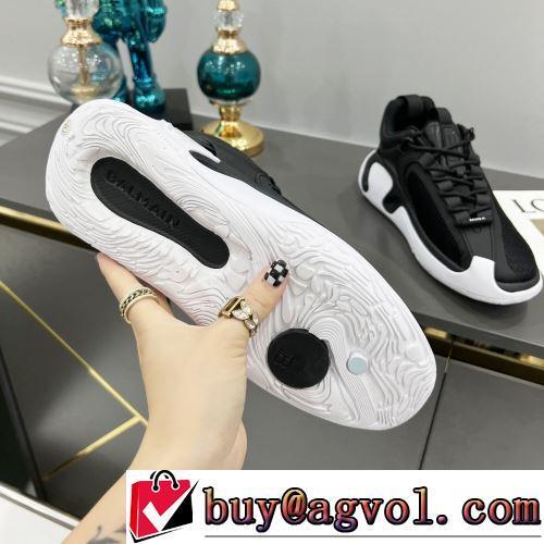 履き心地抜群 2色可選 メッシュ ナチュラルな素材感 スニーカー 2022新作 大人のセンスを感じさせる 通気性に優れた バルマンコピー ブランド