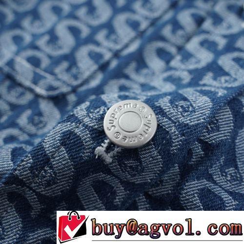 スタイリッシュな印象 ジャケット シュプリームコピー コーデに合わせやすい Supreme FW21 Week 7Monogram Denim Shirt 2022新作 機能性・耐久性抜群 デザイン性の高い 2色可選