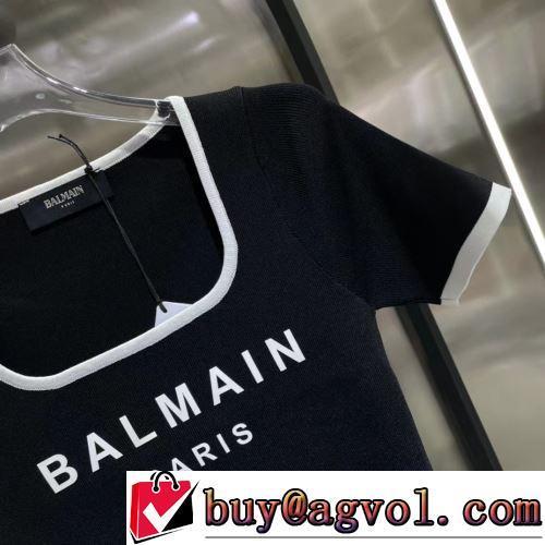 2色可選 お洒落に魅せる 追跡付/関税無 BALMAINブランドスーパーコピー 2022春夏 吸汗性に優れ 半袖Tシャツ