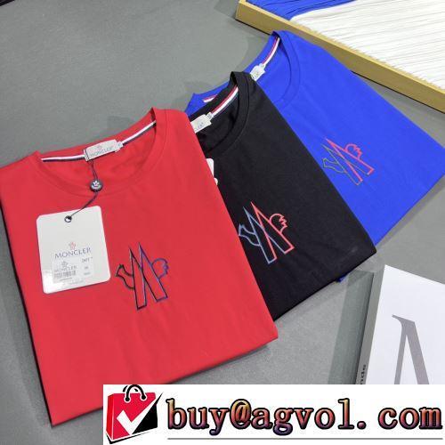 高品質 人気 半袖Tシャツ 肌に馴染みやすい 2022春夏 高品質 モンクレールスーパーコピー 3色可選