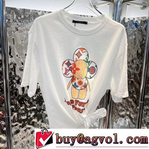 2022春夏 優しいフィット感 半袖Tシャツ 2色可選 体の運動機能を助け ルイ ヴィトンコピー ファッション 人気 レジャー
